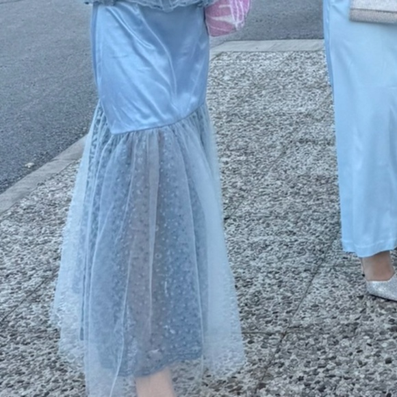 Custom-made Blue Lace Corset gown - Picture 5 of 5